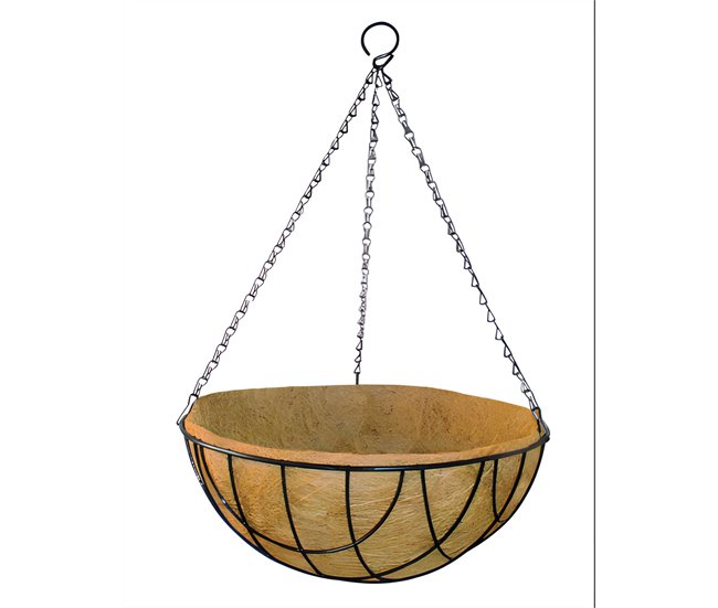 Conforama Acomoda Textil - Maceta Colgante De Metal Y Coco Para Flores Y Plantas. Macetero Para Cultivo En Interior Y Exterior De Hogar Y Jardín. (30 Cm)