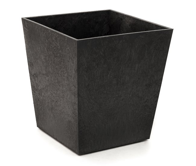 Conforama Acomoda Textil – Maceta De Caucho Reciclado Para Flores Y Plantas. Macetero Irrompible Con Depósito De Agua Y Resistente A La Congelación Y Rayos UV. (Pizarra 30x30x33 Cm)