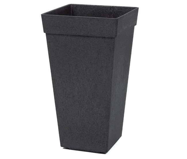 Conforama Acomoda Textil – Maceta De Caucho Reciclado Para Flores Y Plantas. Macetero Irrompible Con Depósito De Agua Y Resistente A La Congelación Y Rayos UV. (Pizarra 27x27x50 Cm)