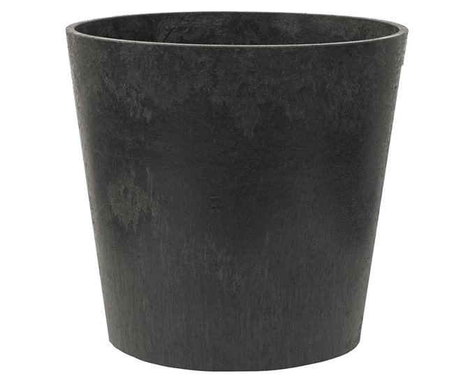 Conforama Acomoda Textil – Maceta de Caucho Reciclado para Flores y Plantas. Macetero Irrompible con Depósito de Agua y Resistente a la Congelación y Rayos UV. (Pizarra 30x28 cm)