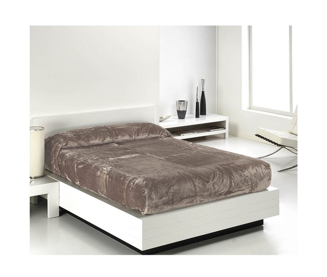 Conforama Acomoda Textil – Manta Para Cama Tejido Rachel Terciopelo Cálida Para Invierno. Manta Térmica Suave Cómoda Y Grande En Colores Lisos Para Taparse En Dormitorio Y Sofá. (Visón 180x240 Cm)