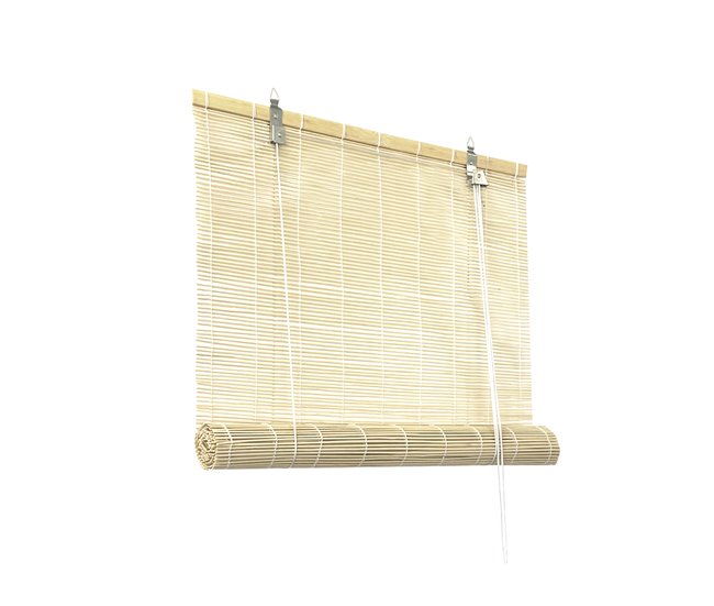 Conforama Acomoda Textil – Persiana Enrollable De Bambú Natural Para Puertas Y Ventanas Decorativo. Estor Ajustable De Ocultación Para Interior Y Exterior Protector De Fácil Instalación. (60X140 Cm)