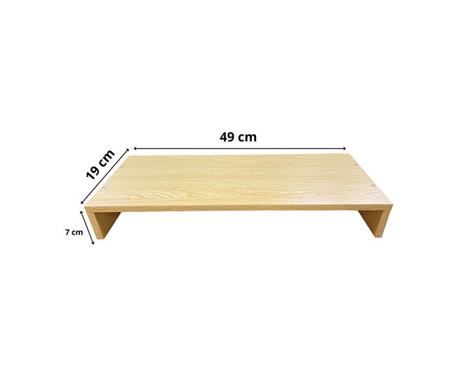 Conforama Acomoda Textil – Soporte Para Monitor De Madera 49x19x7 Cm . Elevador De Pantalla Ordenador Y Televisión Para Escritorio Oficina Y Despacho Organizador De Espacio