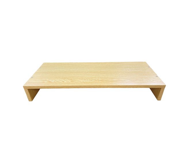 Conforama Acomoda Textil – Soporte para Monitor de Madera 49x19x7 cm . Elevador de Pantalla Ordenador y Televisión para Escritorio Oficina y Despacho Organizador de Espacio