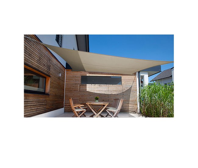 Conforama Acomoda Textil – Toldo Vela De Sombra Rectangular. (Beige 3x4m)