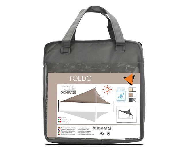 Conforama Acomoda Textil – Toldo Vela De Sombra Rectangular. (Gris 2x2x2m)