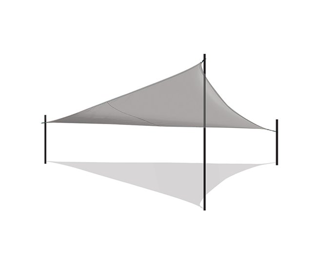 Conforama Acomoda Textil – Toldo Vela de Sombra Rectangular. (Gris 2x2x2m)