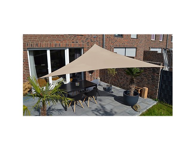 Conforama Acomoda Textil – Toldo Vela De Sombra Triangular. (Beige 4x4x4m)
