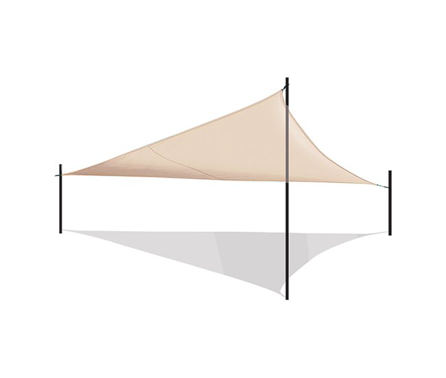Conforama Acomoda Textil – Toldo Vela de Sombra Triangular. (Beige 4x4x4m)