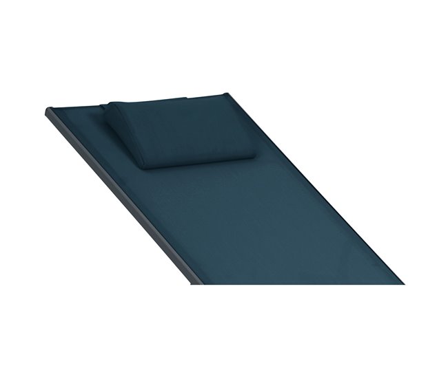 Conforama Acomoda Textil – Tumbona De Jardín Plegable Y Reclinable En 5 Posiciones Con Ruedas. Hamaca Con Cojín Cómoda Y Resistente Para Terraza Camping Y Patio 185x55x32/97 Cm. (Azul Petróleo 1 Ud)