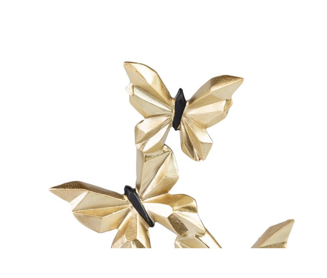Conforama Adorno Con Base Mariposas Doradas 15x10x31 Cm
