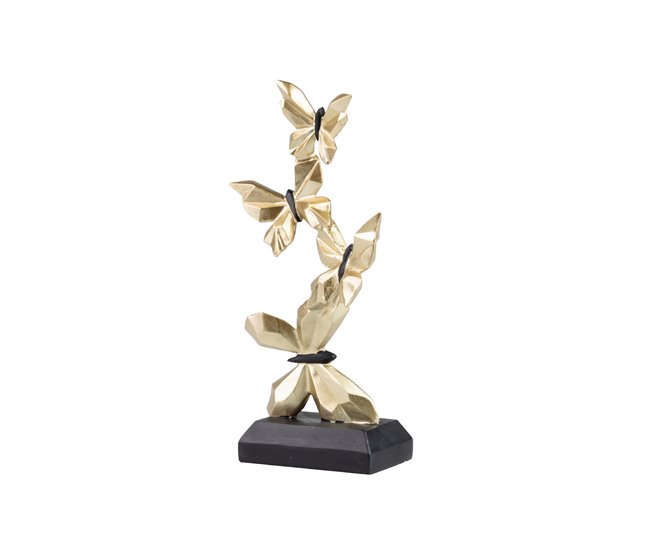 Conforama Adorno Con Base Mariposas Doradas 15x10x31 Cm