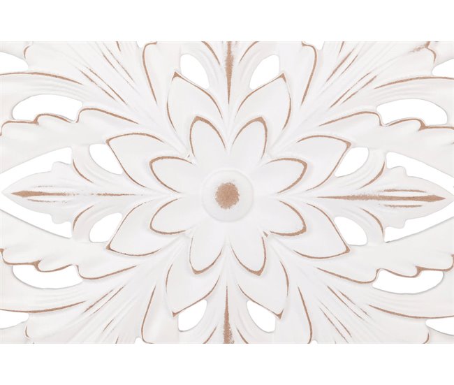 Conforama Adorno Mesa Madera Calada Blanca 40x8x48 Cm