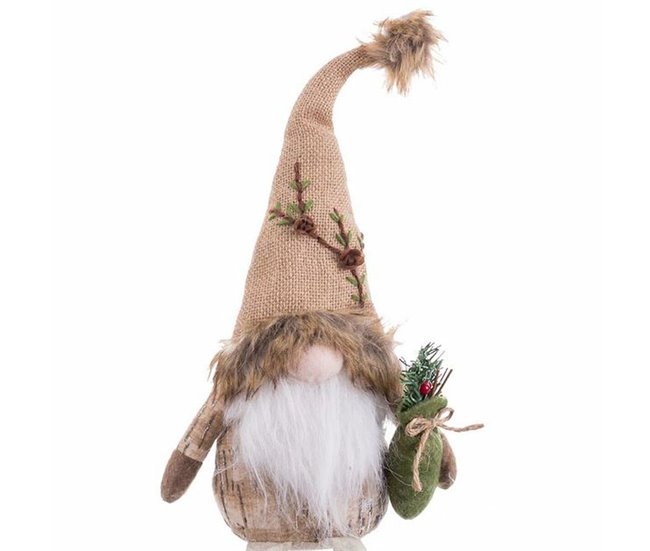 Conforama Adorno Navideño Beige Arena Tejido 17 X 7 X 53 Cm