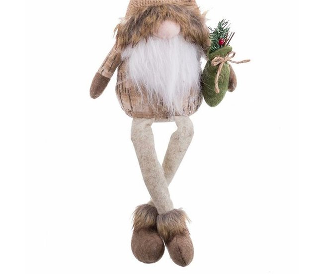 Conforama Adorno Navideño Beige Arena Tejido 17 X 7 X 53 Cm