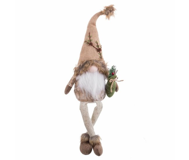 Conforama Adorno Navideño Beige Arena Tejido 17 x 7 x 53 cm