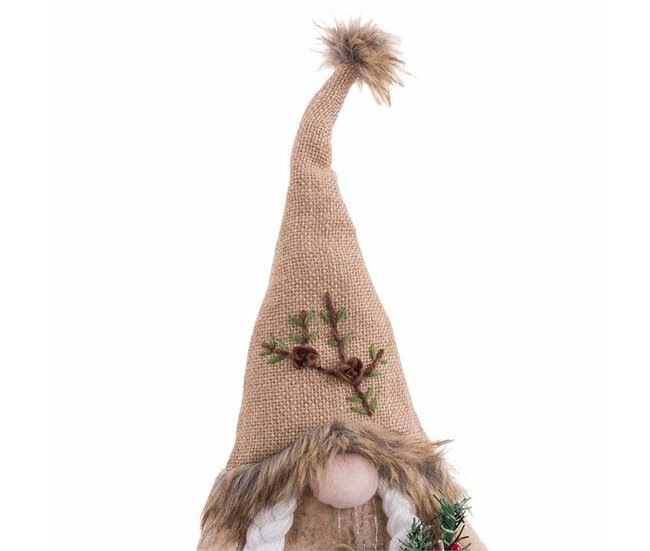 Conforama Adorno Navideño Beige Arena Tejido Niña 18 X 9 X 38 Cm