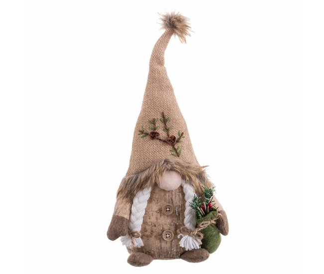 Conforama Adorno Navideño Beige Arena Tejido Niña 18 x 9 x 38 cm