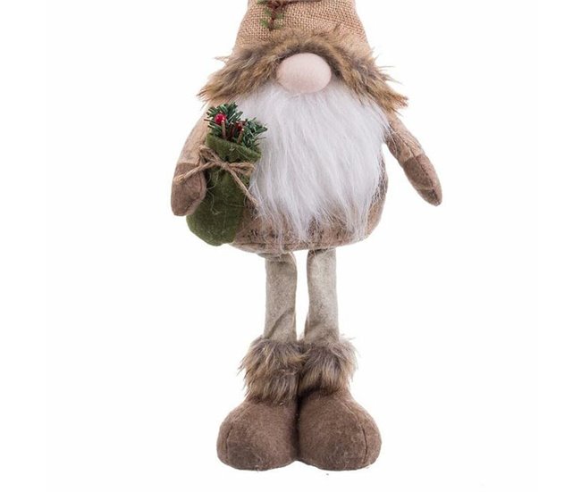 Conforama Adorno Navideño Beige Metal Tejido 18 X 9 X 53 Cm