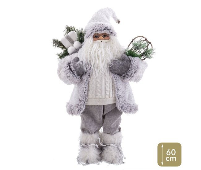 Conforama Adorno Navideño Blanco Plástico Poliresina Tejido 60 Cm