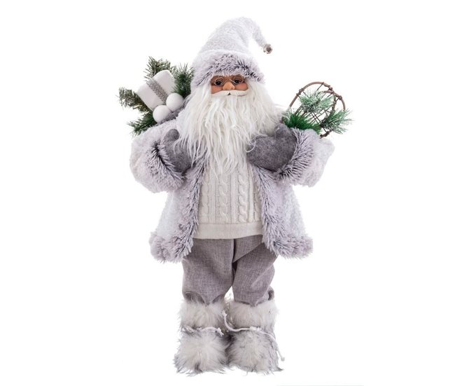 Conforama Adorno Navideño Blanco Plástico Poliresina Tejido 60 cm