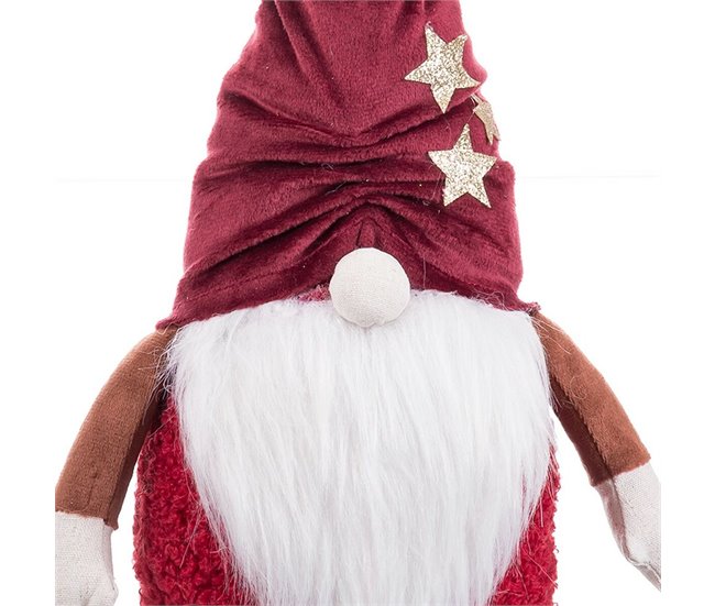 Conforama Adorno Navideño Blanco Rojo Arena Tejido Papá Noel 35 Cm