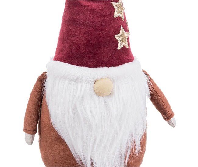 Conforama Adorno Navideño Blanco Rojo Arena Tejido Papá Noel 53 Cm