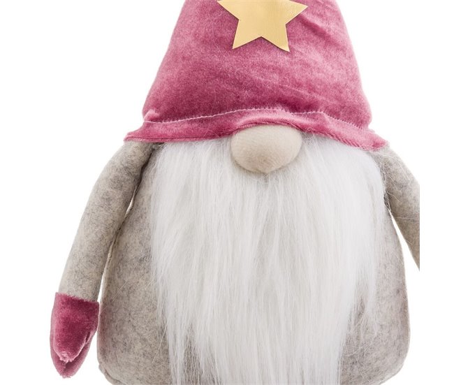 Conforama Adorno Navideño Blanco Rosa Metal Tejido 80 Cm