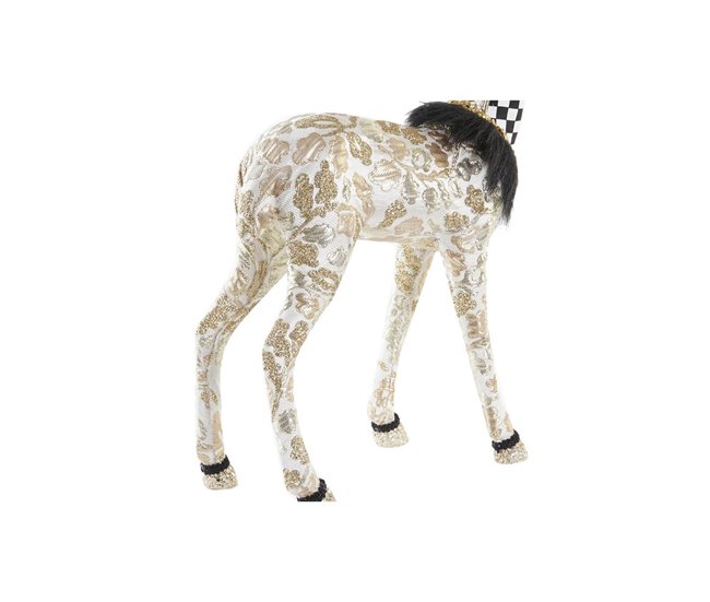 Conforama Adorno Navideño DKD Home Decor Negro Dorado Reno 35 X 18 X 55 Cm