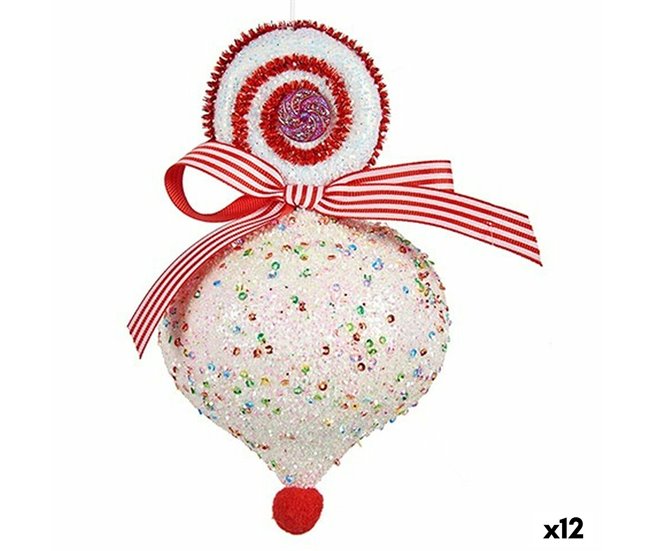 Conforama Adorno Navideño Lágrima Blanco 11 x 17 x 11 cm (12 Unidades)