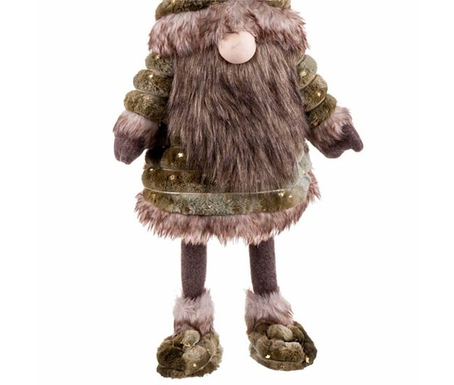 Conforama Adorno Navideño Marrón Verde Metal Tejido 25 X 17 X 55 Cm