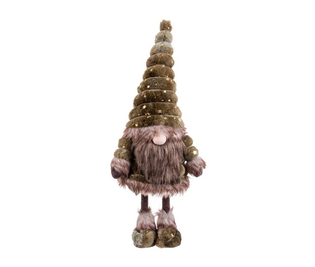 Conforama Adorno Navideño Marrón Verde Metal Tejido 25 x 17 x 55 cm