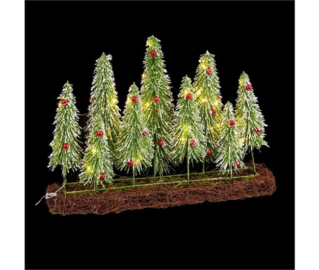 Conforama Adorno Navideño Marrón Verde Plástico 46 X 10 X 36 Cm