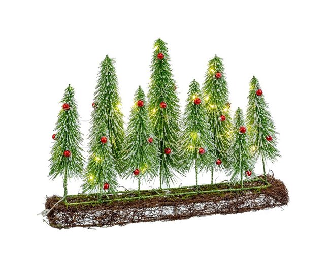 Conforama Adorno Navideño Marrón Verde Plástico 46 x 10 x 36 cm