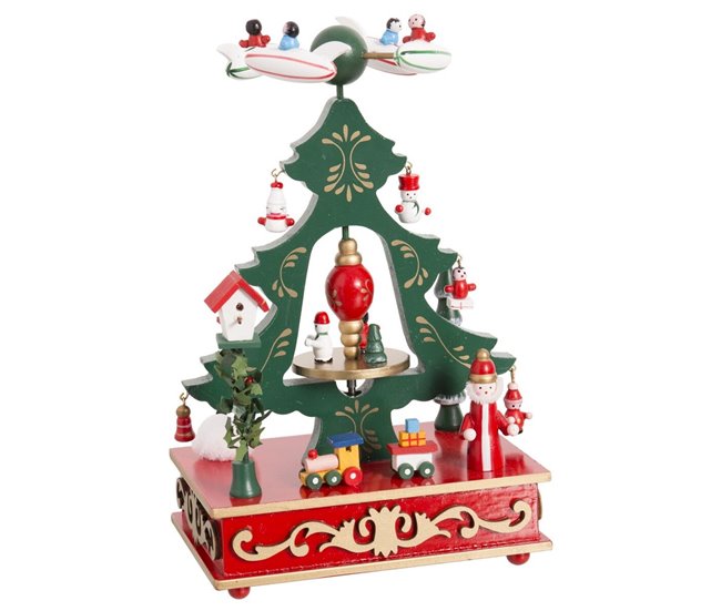 Conforama Adorno Navideño Multicolor Madera Avión 18 3 x 12 7 x 24 cm