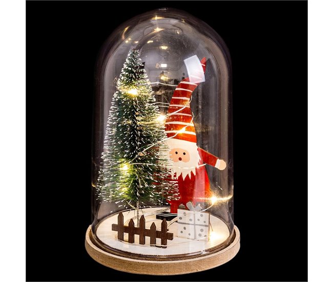 Conforama Adorno Navideño Multicolor Madera Cristal 11 X 11 X 18 Cm