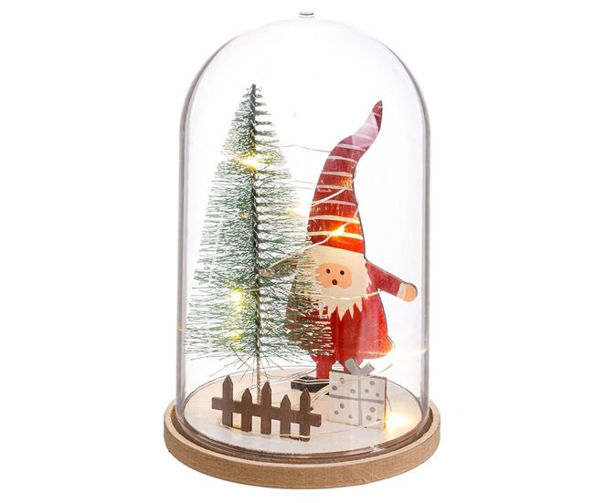 Conforama Adorno Navideño Multicolor Madera Cristal 11 x 11 x 18 cm