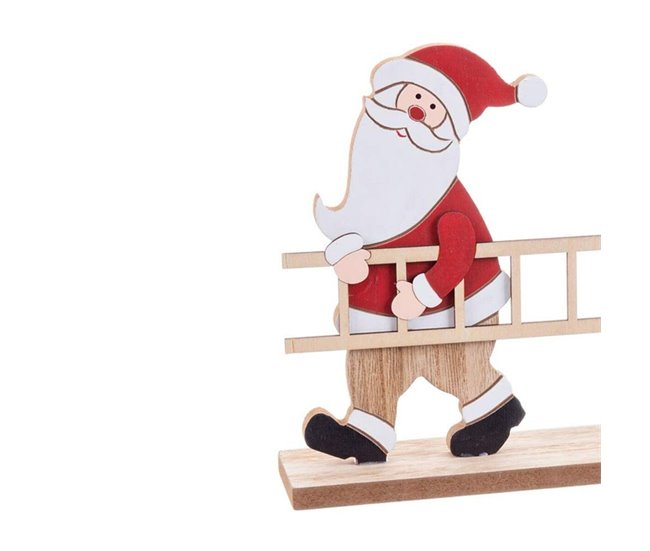 Conforama Adorno Navideño Multicolor Madera Papá Noel 14 5 X 5 X 19 Cm