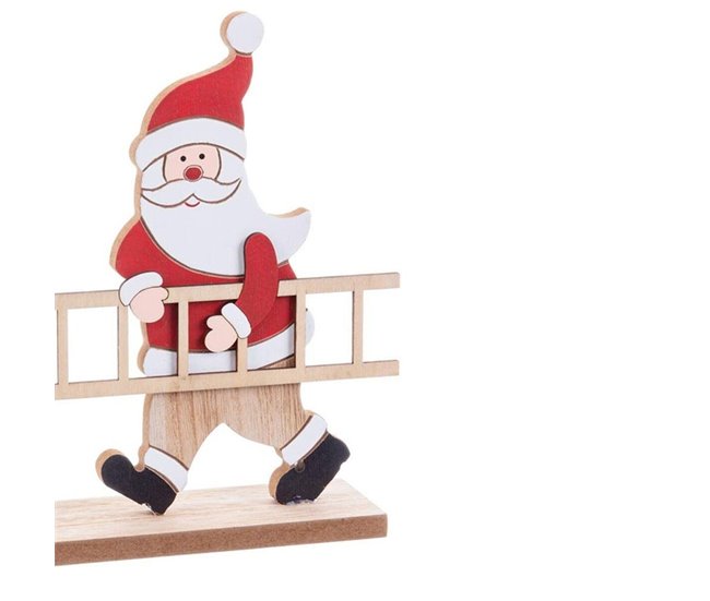 Conforama Adorno Navideño Multicolor Madera Papá Noel 14 5 X 5 X 19 Cm