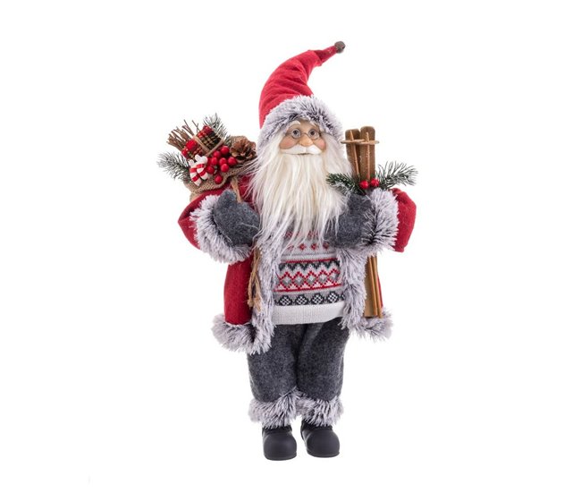 Conforama Adorno Navideño Multicolor Madera Plástico Poliresina Tejido 45 Cm