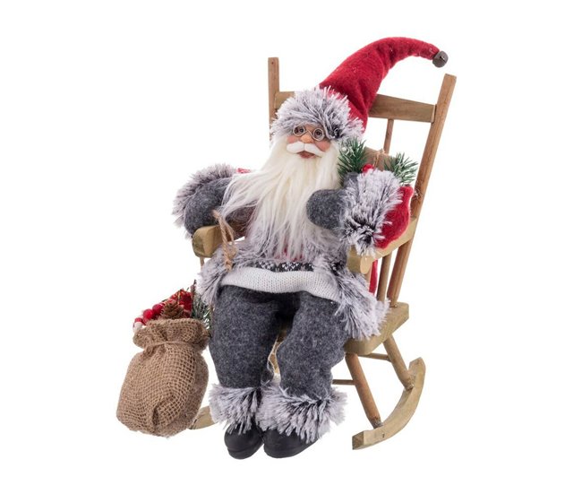 Conforama Adorno Navideño Multicolor Madera Plástico Poliresina Tejido 30 cm