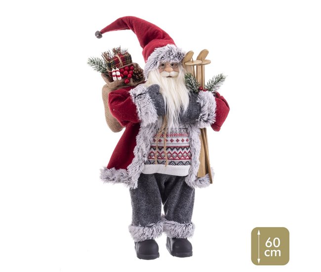 Conforama Adorno Navideño Multicolor Madera Plástico Poliresina Tejido 60 Cm
