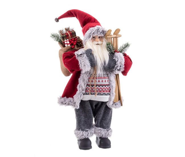Conforama Adorno Navideño Multicolor Madera Plástico Poliresina Tejido 60 cm