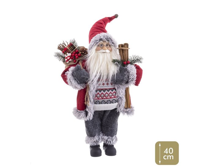 Conforama Adorno Navideño Multicolor Madera Plástico Poliresina Tejido 45 cm