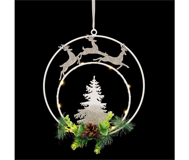 Conforama Adorno Navideño Multicolor Metal Plástico 17 5 X 0 5 X 24 Cm