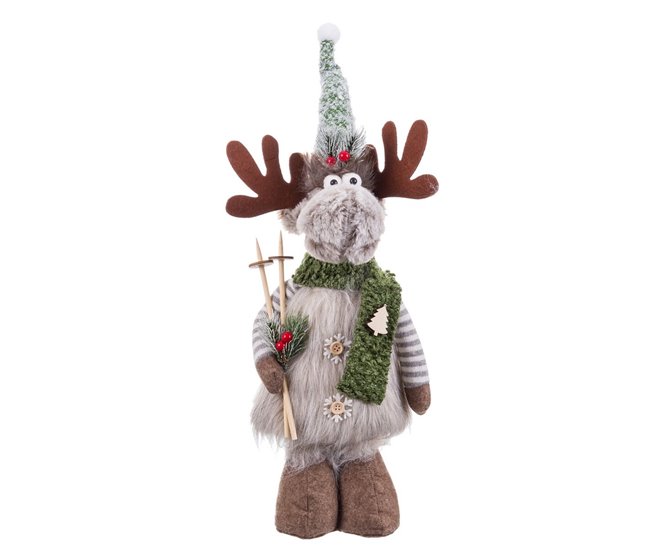 Conforama Adorno Navideño Multicolor Metal Tejido Reno 20 x 11 x 50 cm