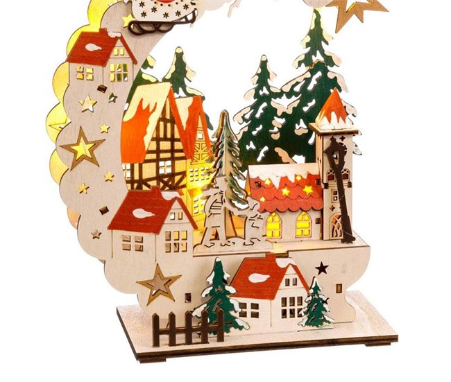 Conforama Adorno Navideño Multicolor Natural Madera 19 X 8 X 22 Cm