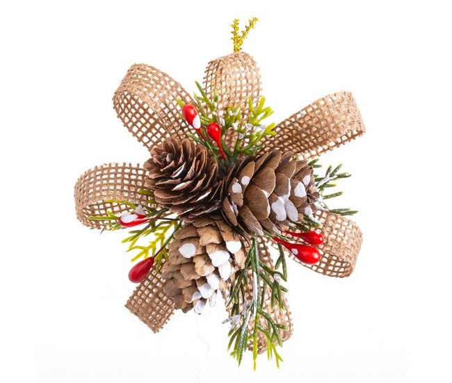 Conforama Adorno Navideño Multicolor Natural Plástico Fibra 10 5 x 4 x 20 cm (3 Unidades)