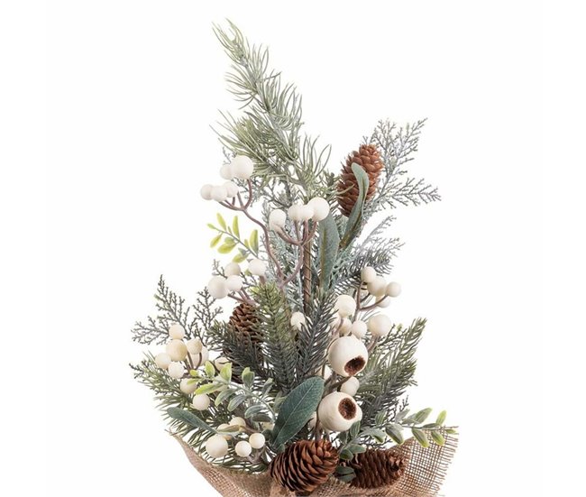 Conforama Adorno Navideño Multicolor Natural Plástico Piñas 50 Cm