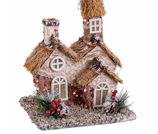 Conforama Adorno Navideño Multicolor Natural Polyfoam Casa 20 X 16 X 28 5 Cm